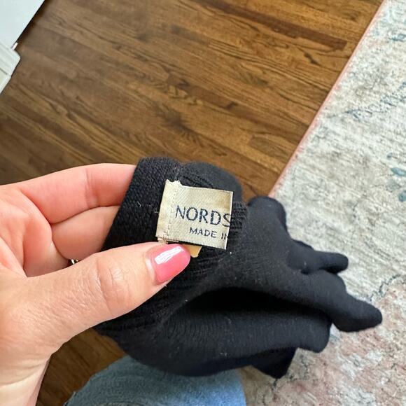 Nordstrom Italian Wool Oversized Open Front Knit Sweater Wrap Black OS - Picture 6 of 7